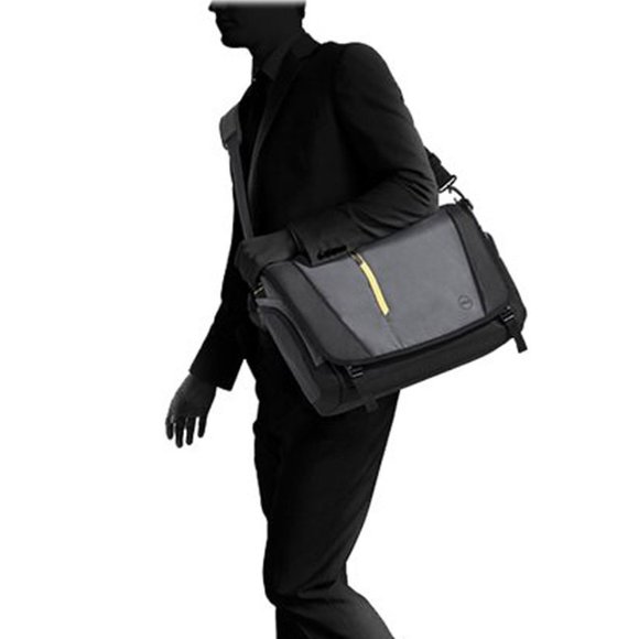 Dell Tek Messenger Notebook Carrying Case 17" Black Adjustable Strap Unisex - Picture 9 of 10